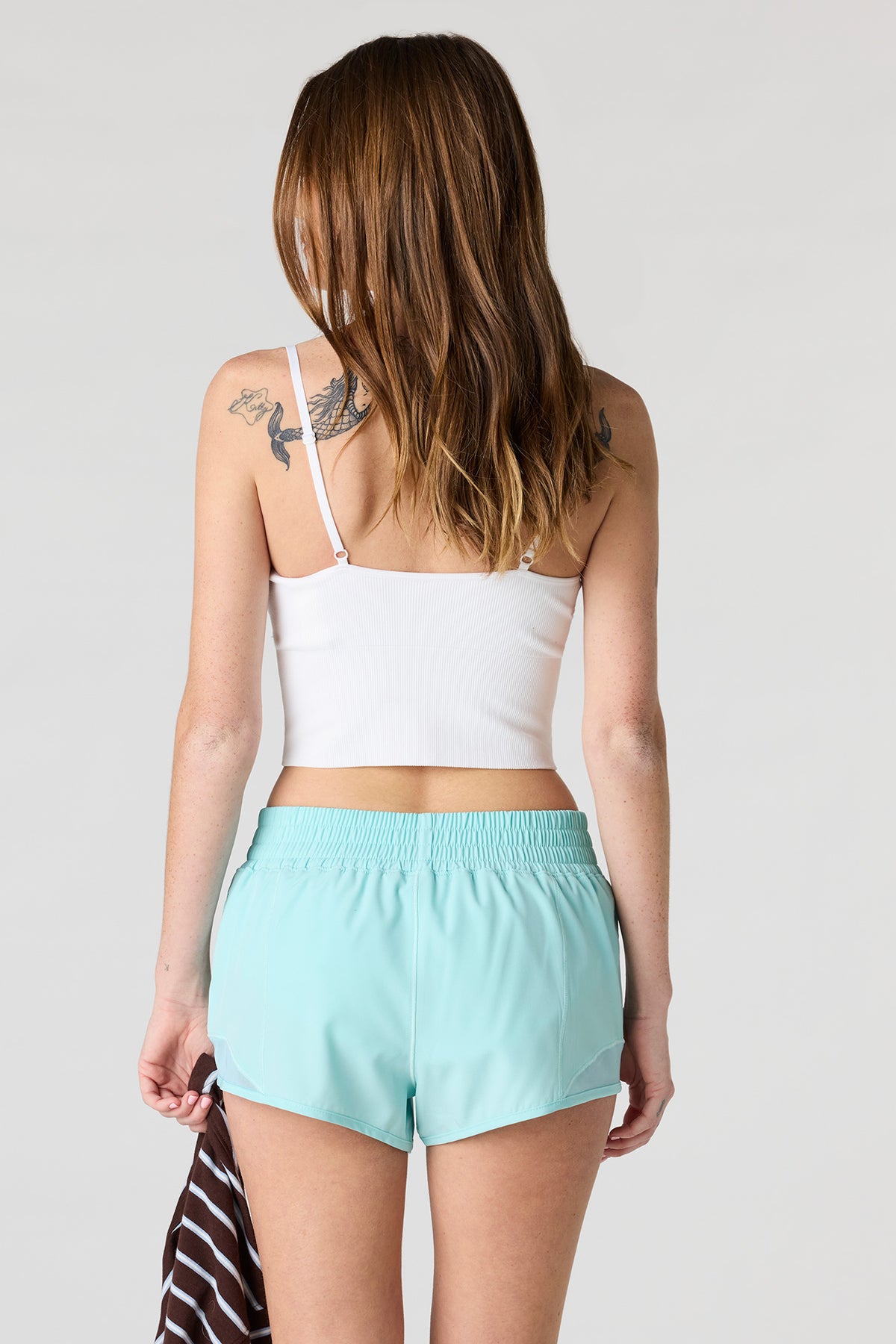 Alt View 2. Active High Density Running Short 2.5" - Aqua