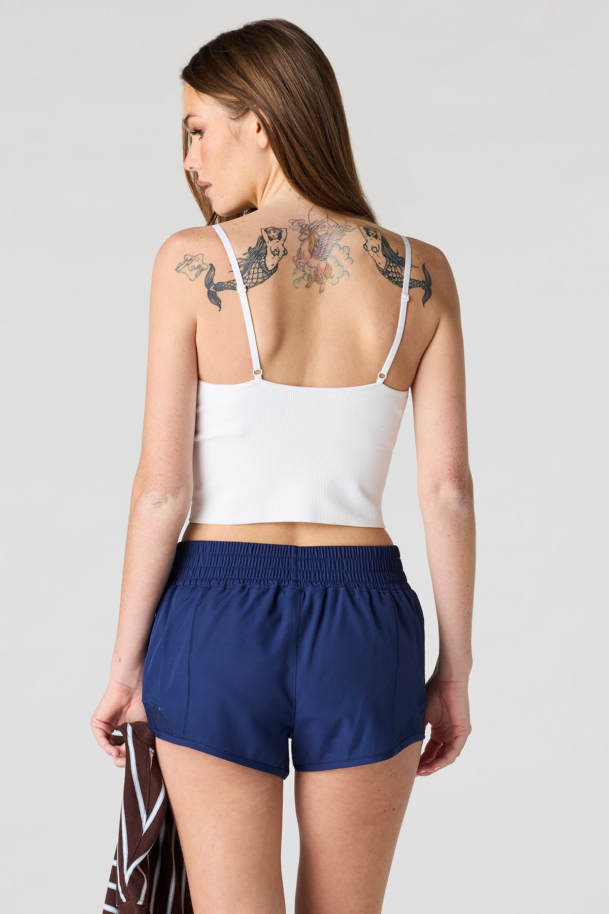 Alt View 2. Active High Density Running Short 2.5" - Navy