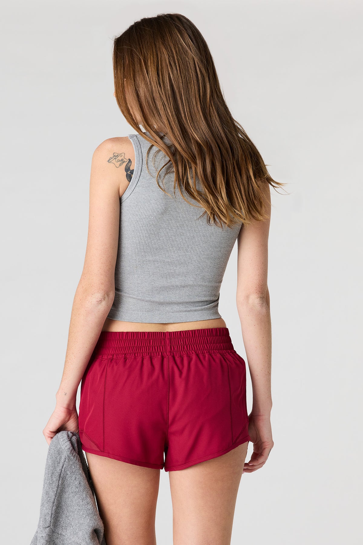Alt View 2. Active High Density Running Short 2.5" - Red
