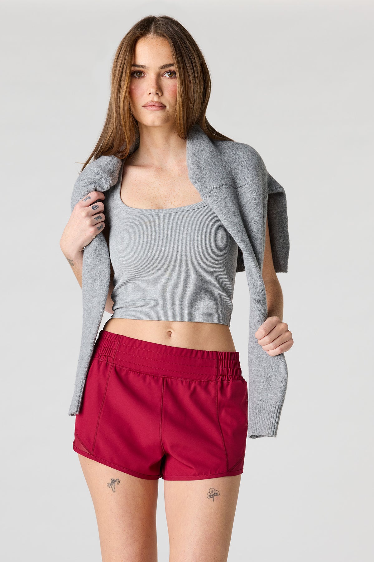 Alt View 5. Active High Density Running Short 2.5" - Red