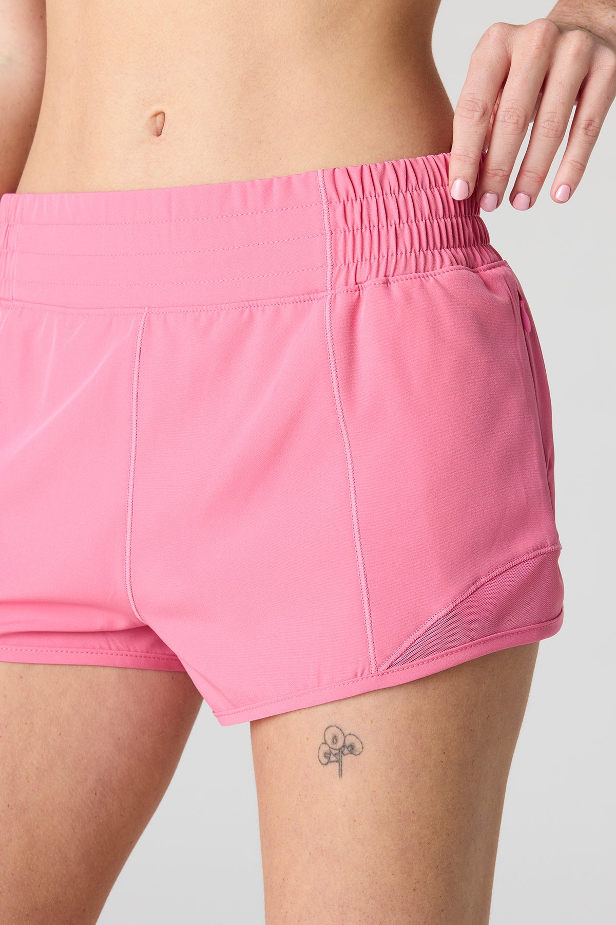 Alt View 4. Active High Density Running Short 2.5" - Pink