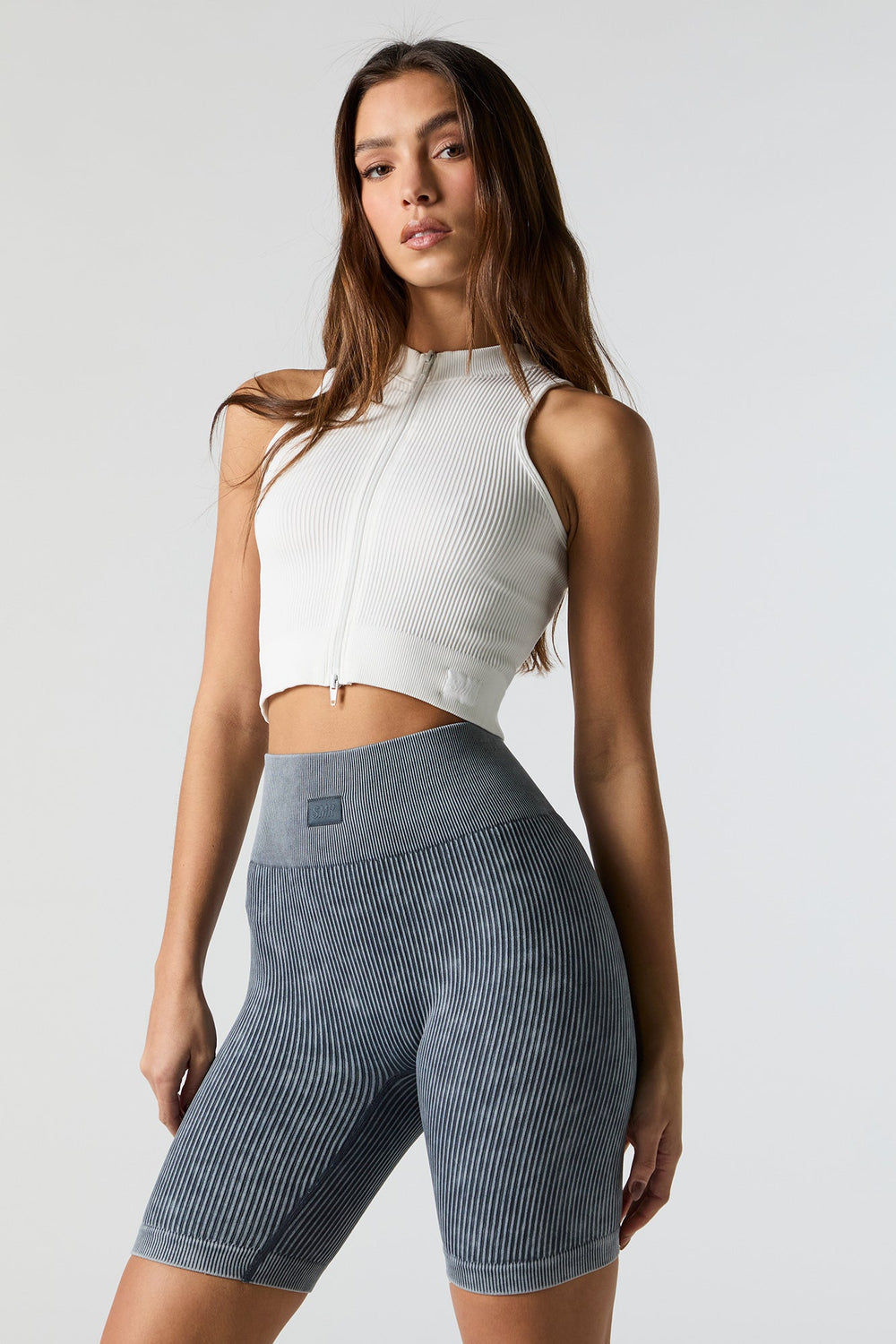 Sommer Ray Seamless Washed Ribbed Biker Short Sommer Ray Seamless Washed Ribbed Biker Short 1