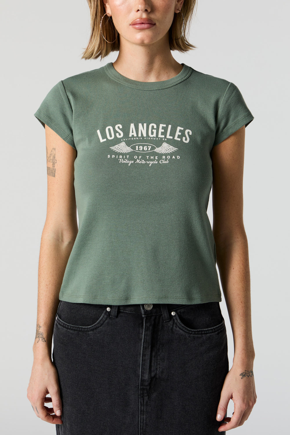 Los Angeles Graphic Fitted T-Shirt Los Angeles Graphic Fitted T-Shirt 1