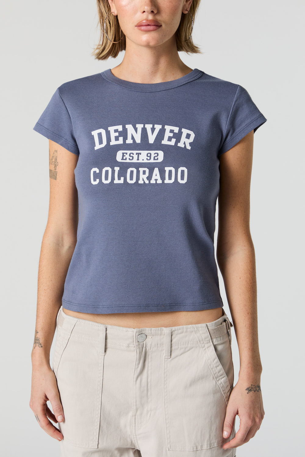 Denver Colorado Graphic Fitted T-Shirt Denver Colorado Graphic Fitted T-Shirt 1
