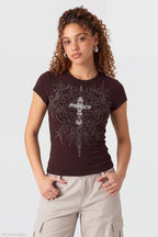 Gothic Graphic Fitted Tee