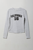 Fitted Graphic Long Sleeve Top