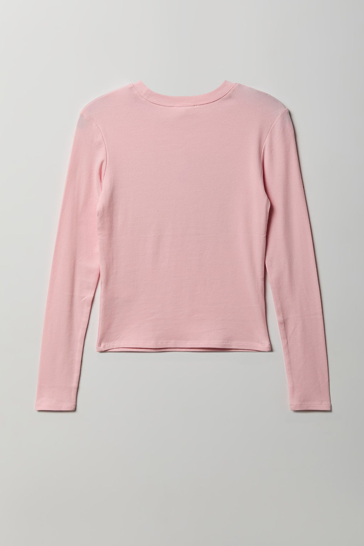 Alt View 2. Fitted Graphic Long Sleeve Top - Light Pink