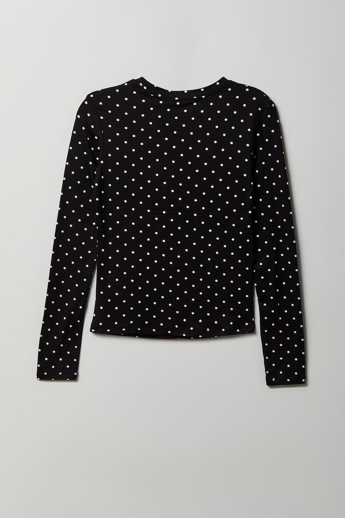 Alt View 2. Fitted Graphic Long Sleeve Top - Black