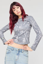 Graphic Long Sleeve Top