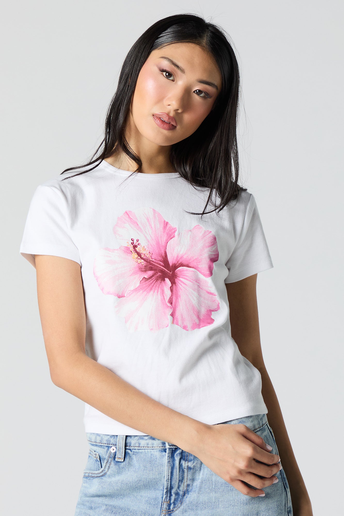 Hibiscus Graphic T-Shirt