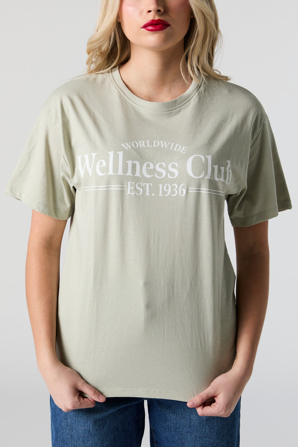 Wellness Club Graphic Boyfriend T-Shirt Wellness Club Graphic Boyfriend T-Shirt 1
