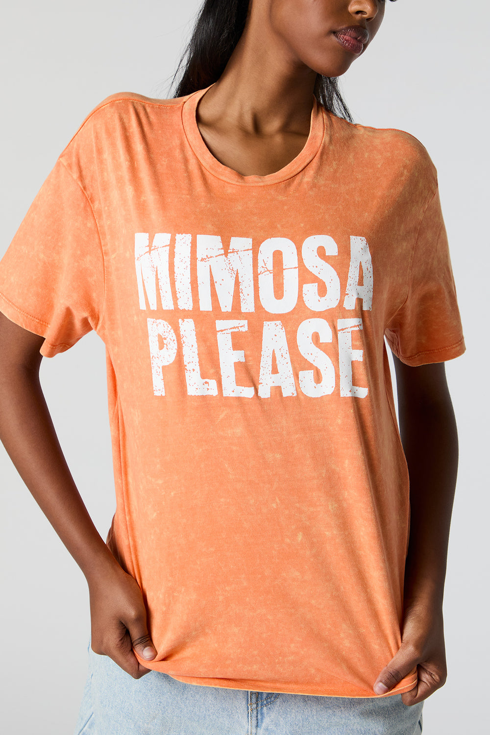 Mimosa Please Graphic Washed Boyfriend T-Shirt Mimosa Please Graphic Washed Boyfriend T-Shirt 5