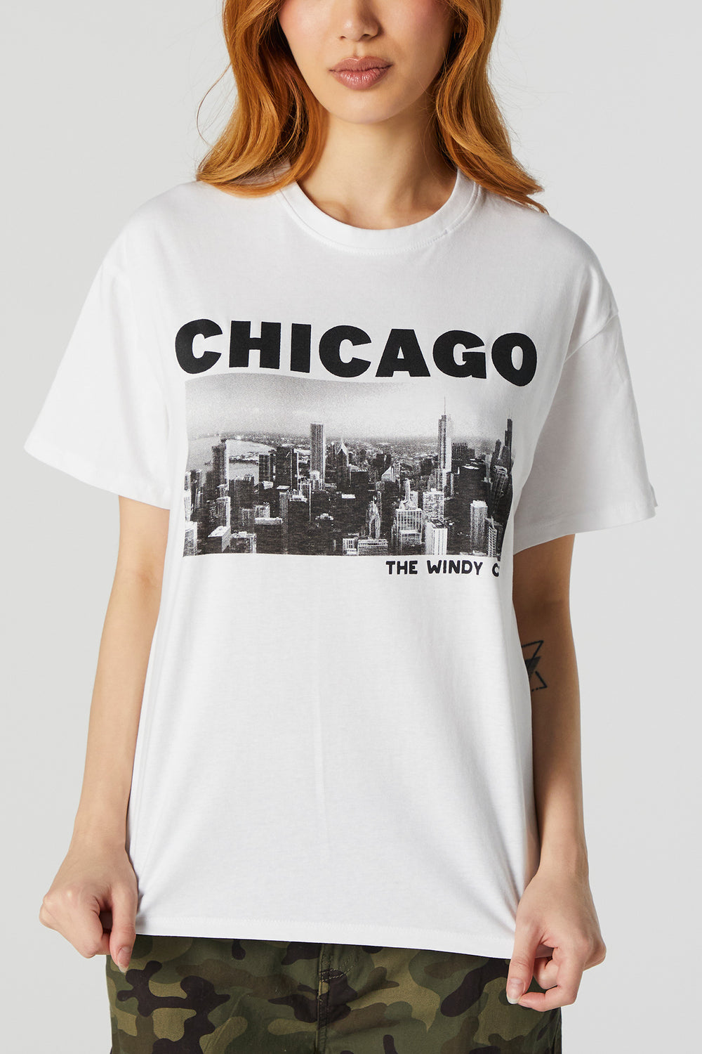 Chicago Graphic Boyfriend T-Shirt Chicago Graphic Boyfriend T-Shirt 1