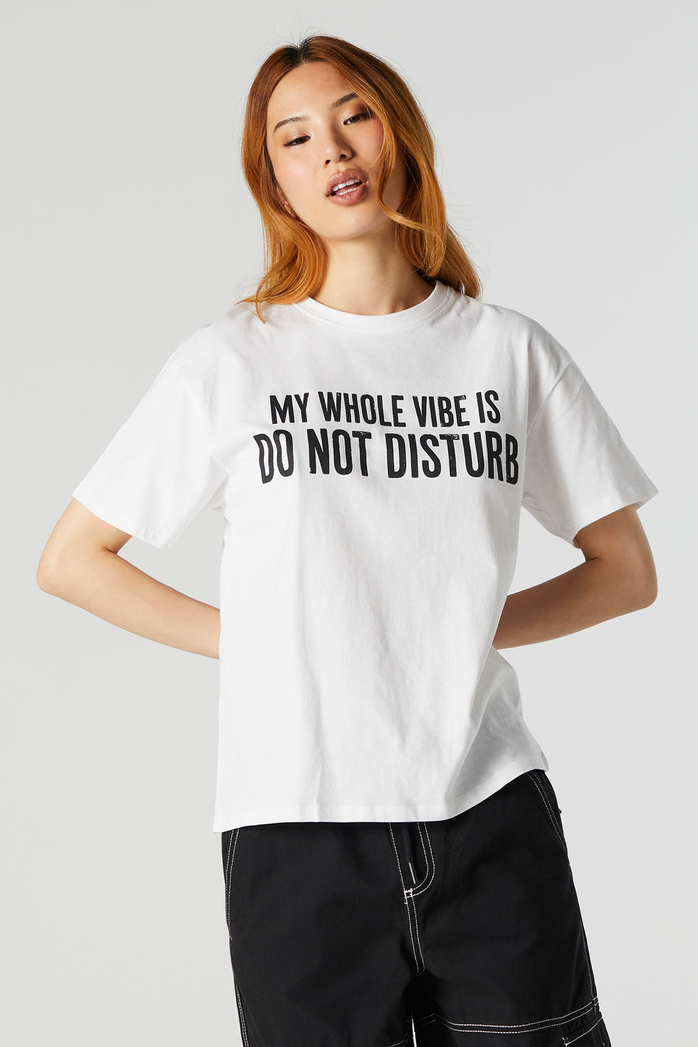 My Whole Vibe Is Do Not Disturb Graphic Boyfriend T-Shirt My Whole Vibe Is Do Not Disturb Graphic Boyfriend T-Shirt 2