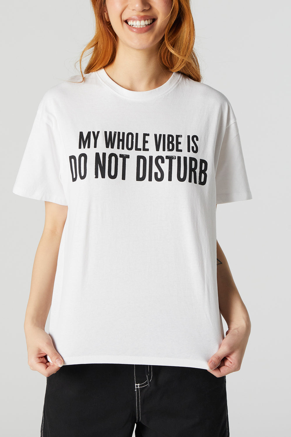 My Whole Vibe Is Do Not Disturb Graphic Boyfriend T-Shirt My Whole Vibe Is Do Not Disturb Graphic Boyfriend T-Shirt 1