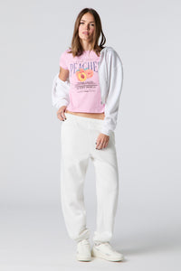 Peaches Graphic Fitted T-Shirt