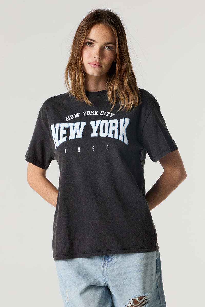 NYC 1995 Graphic Washed Boyfriend T-Shirt