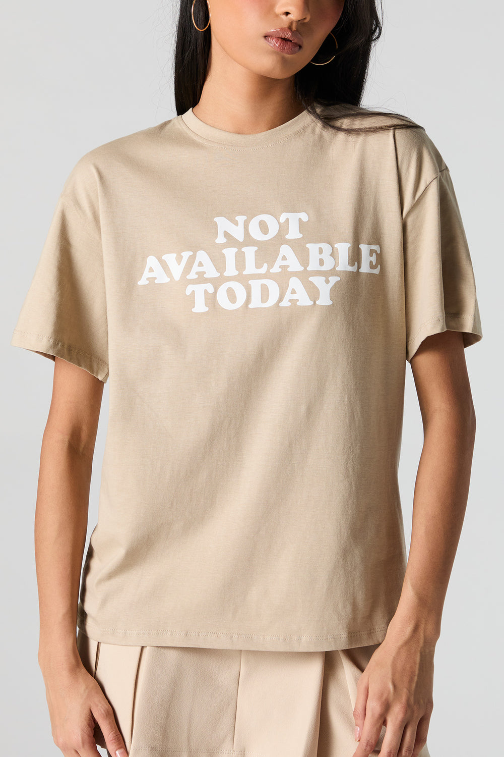 Not Available Today Graphic Boyfriend T-Shirt Not Available Today Graphic Boyfriend T-Shirt 1