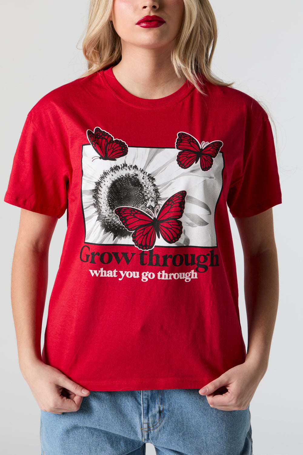 Grow Through What You Know Graphic Boyfriend T-Shirt Grow Through What You Know Graphic Boyfriend T-Shirt 1