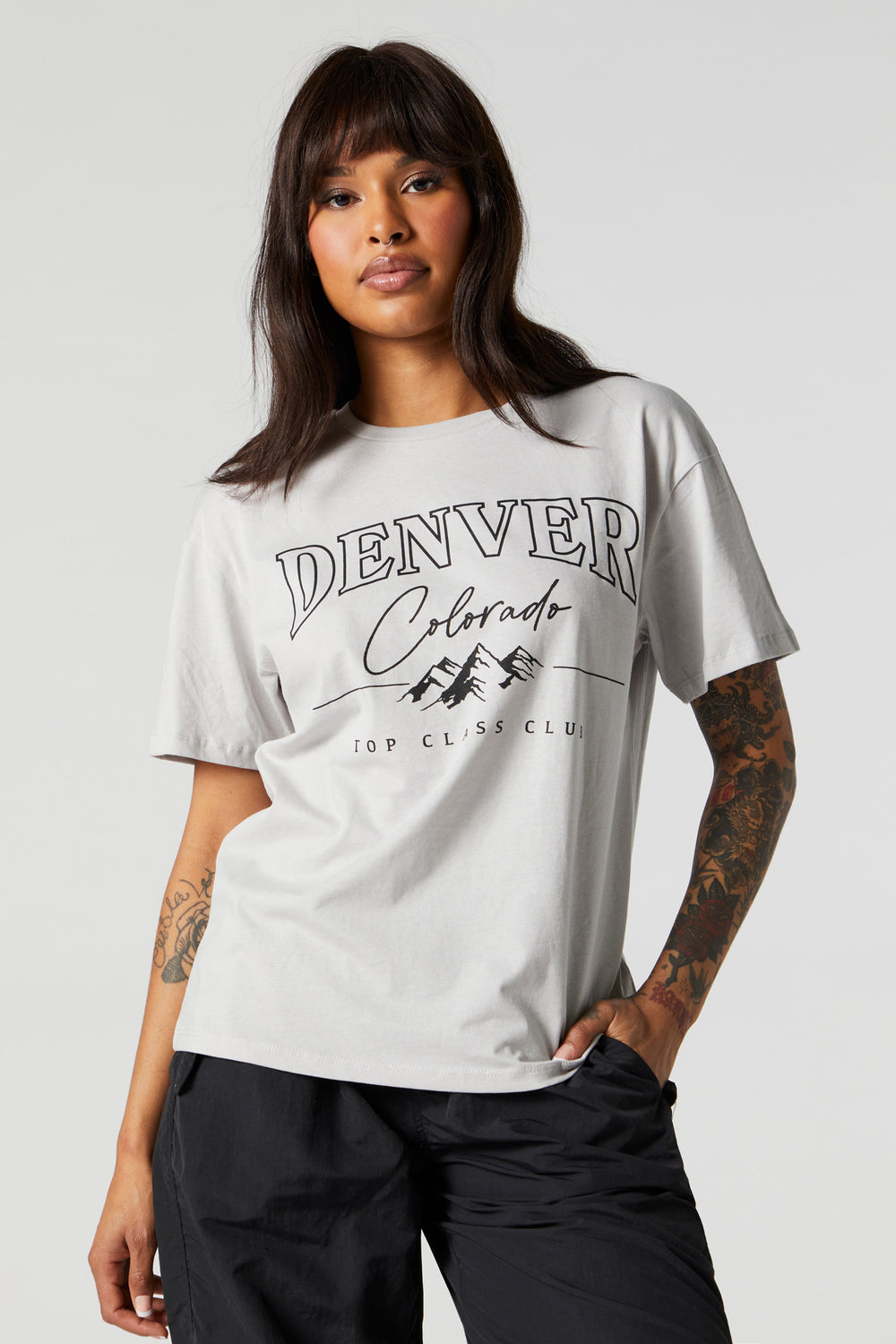 Denver Colorado Graphic Boyfriend T-Shirt Denver Colorado Graphic Boyfriend T-Shirt 1
