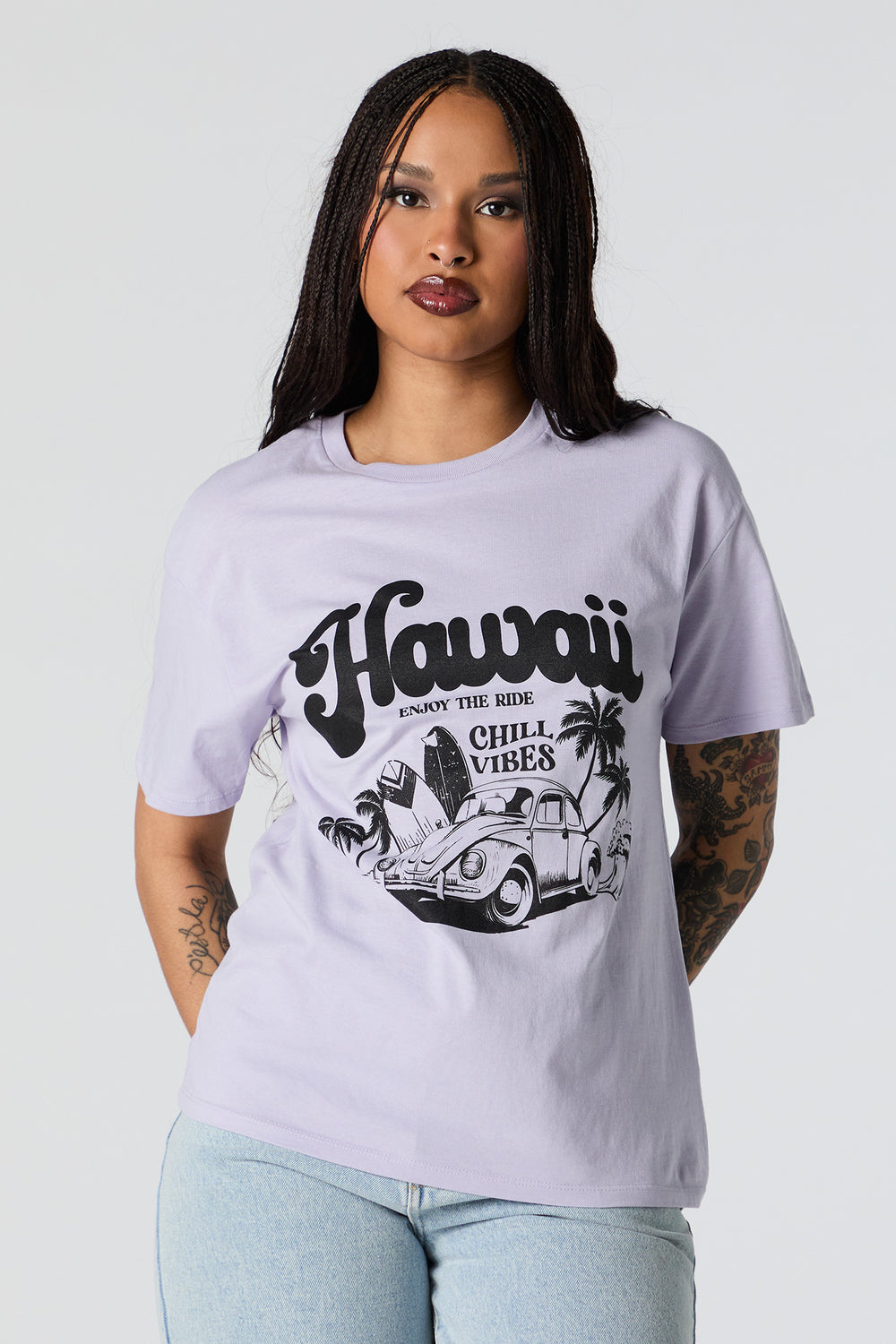 Hawaii Graphic Washed Boyfriend T-Shirt Hawaii Graphic Washed Boyfriend T-Shirt 2