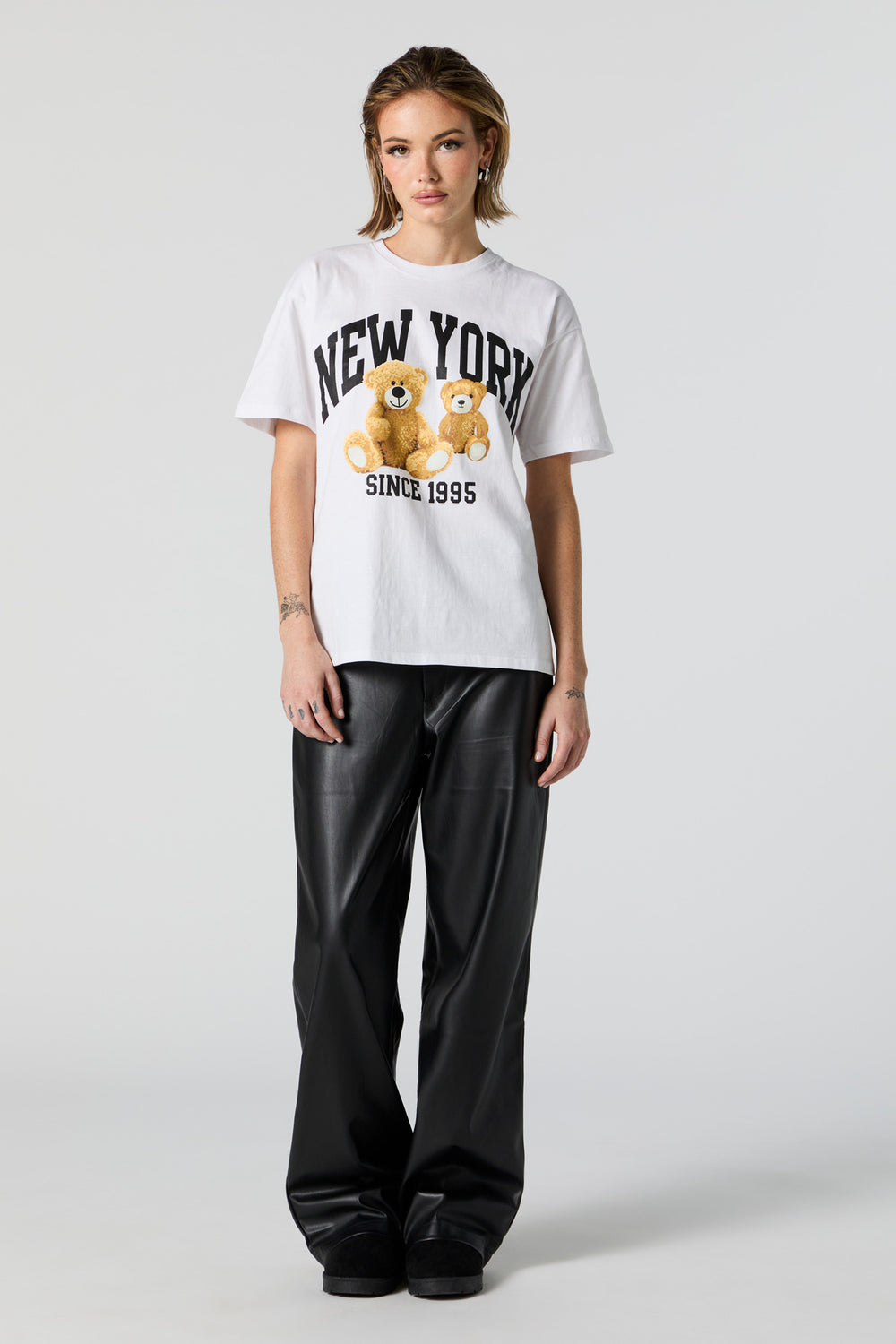 New York Teddy Graphic Boyfriend T-Shirt New York Teddy Graphic Boyfriend T-Shirt 3