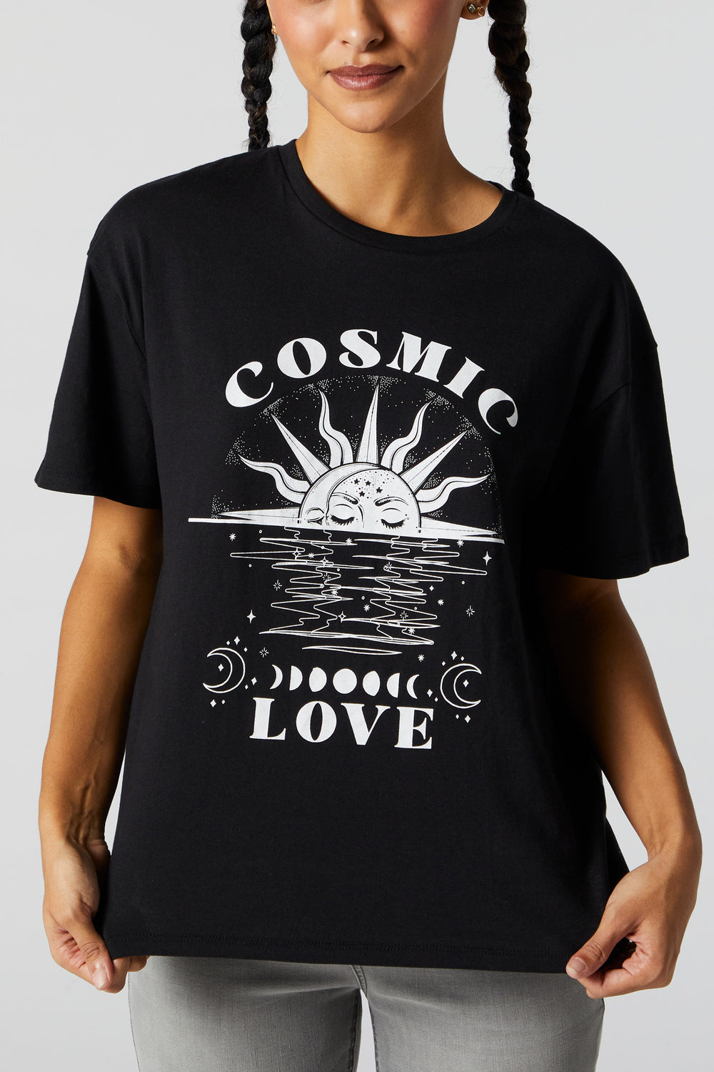Cosmic Love Graphic Boyfriend T-Shirt Cosmic Love Graphic Boyfriend T-Shirt 2