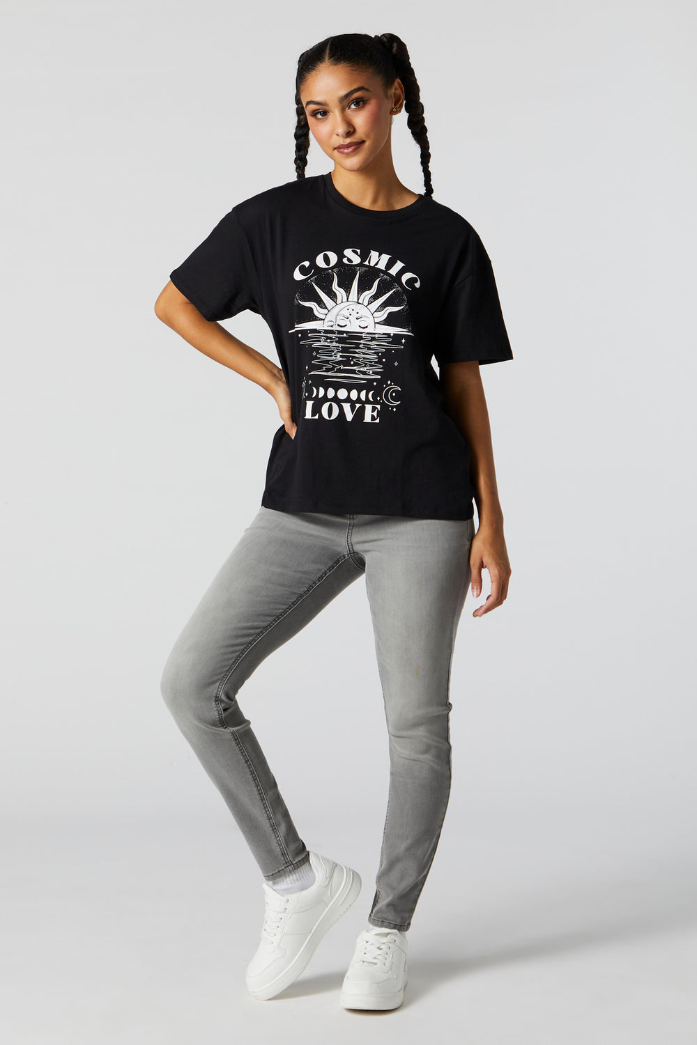 Cosmic Love Graphic Boyfriend T-Shirt Cosmic Love Graphic Boyfriend T-Shirt 3