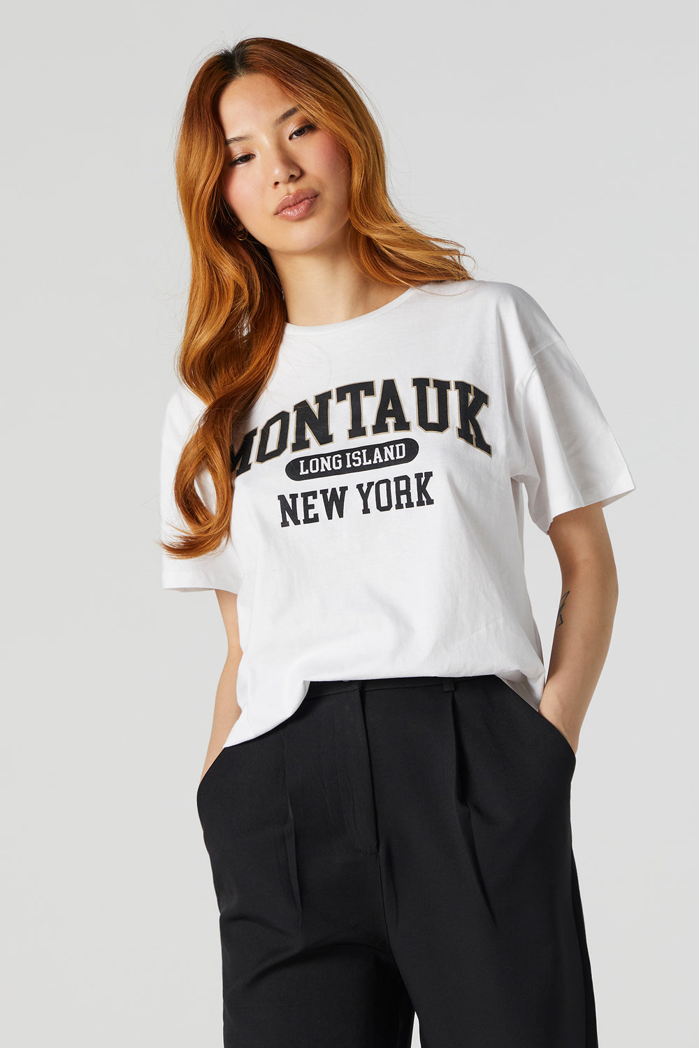 Montauk Long Island Varsity Graphic Boyfriend T-Shirt Montauk Long Island Varsity Graphic Boyfriend T-Shirt 2