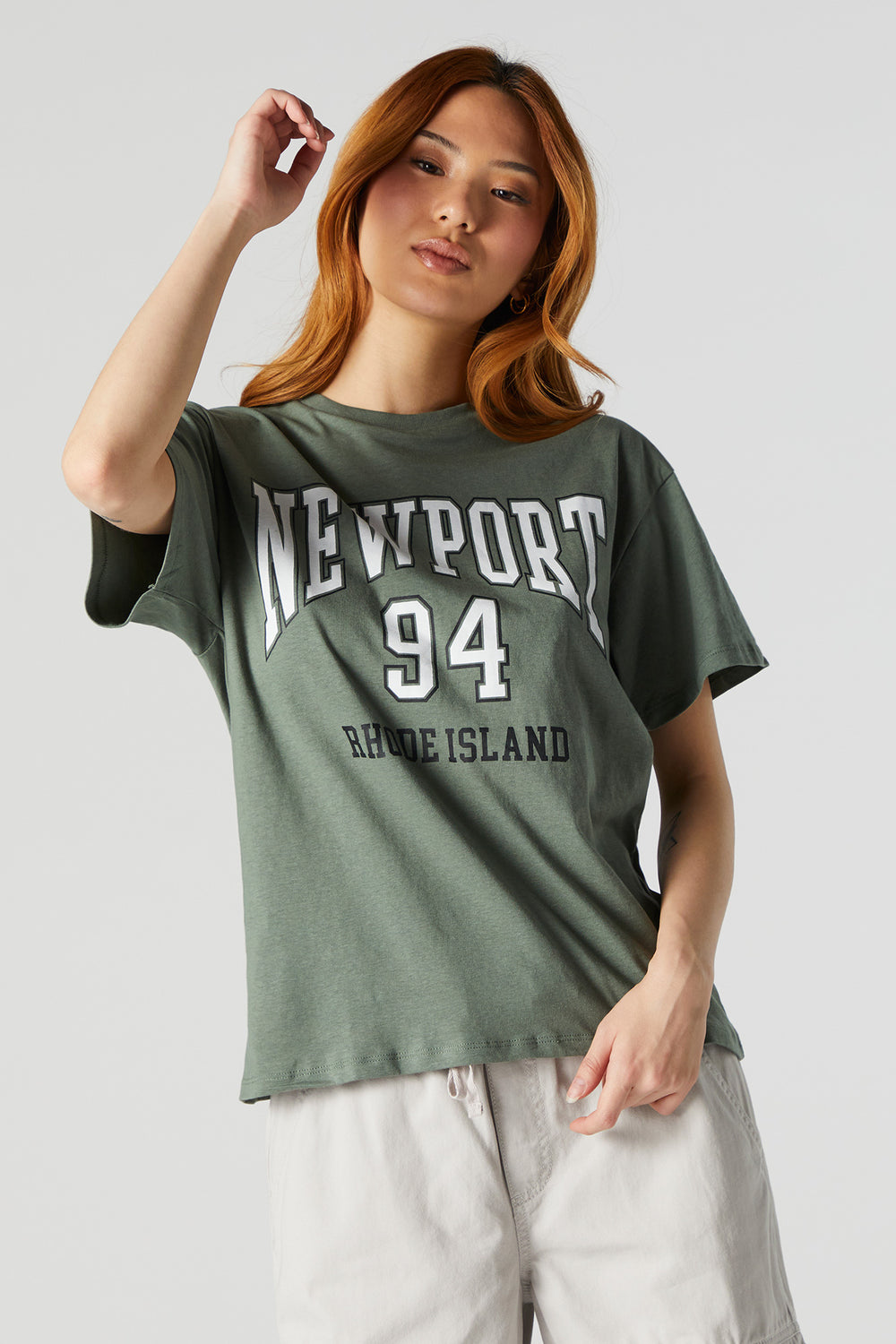 Newport Rhode Island Varsity Graphic Boyfriend T-Shirt Newport Rhode Island Varsity Graphic Boyfriend T-Shirt 2