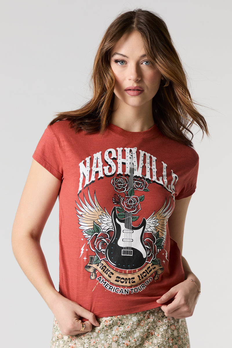 Nashville Rhinestone Graphic T-Shirt