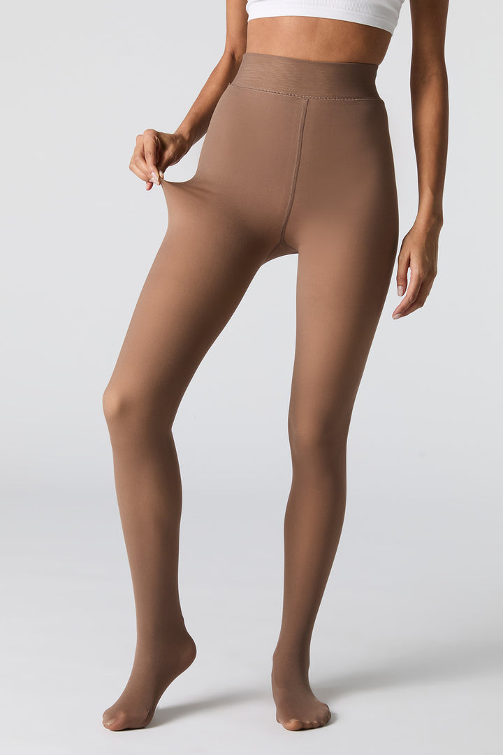 Sheer Look Fleece Lined Tights