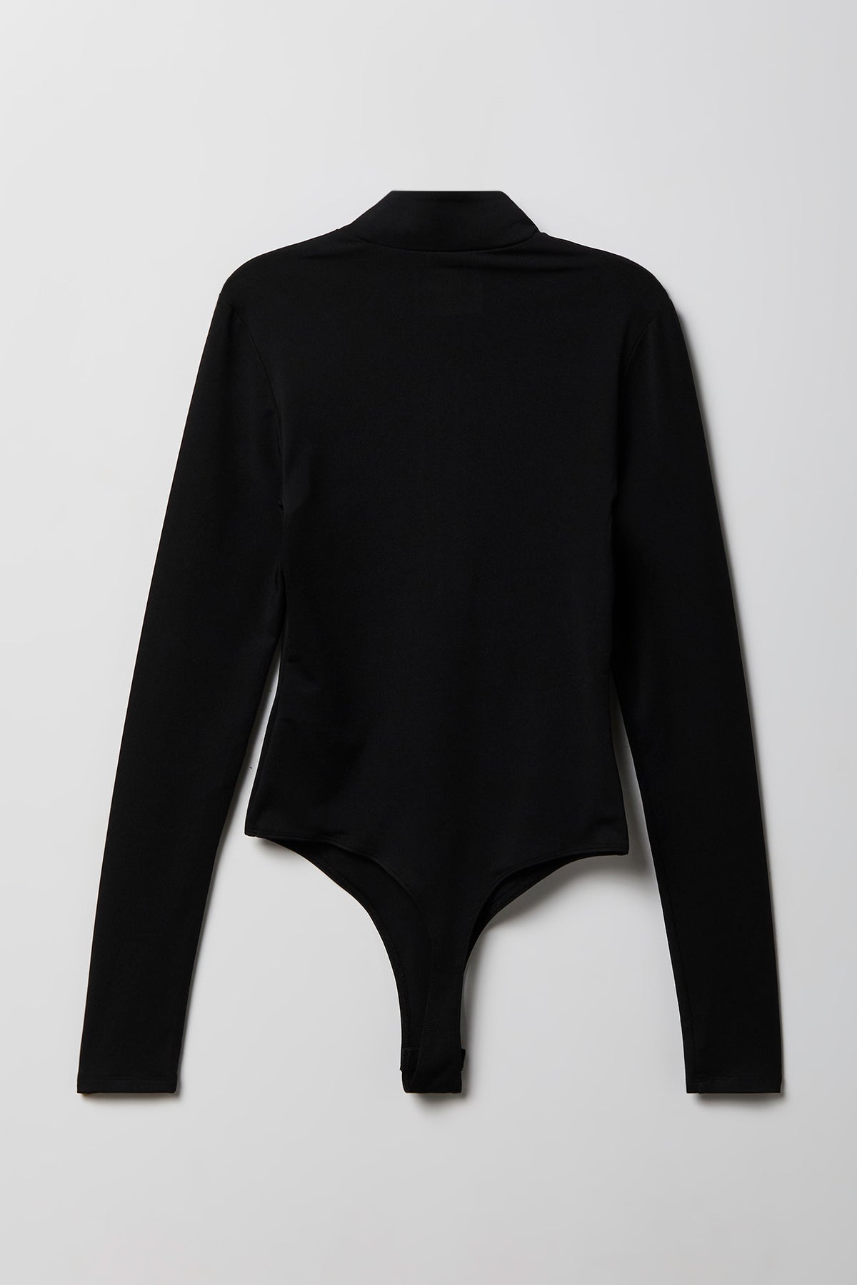 Alt View 5. Contour Half Zip Long Sleeve Bodysuit - Black
