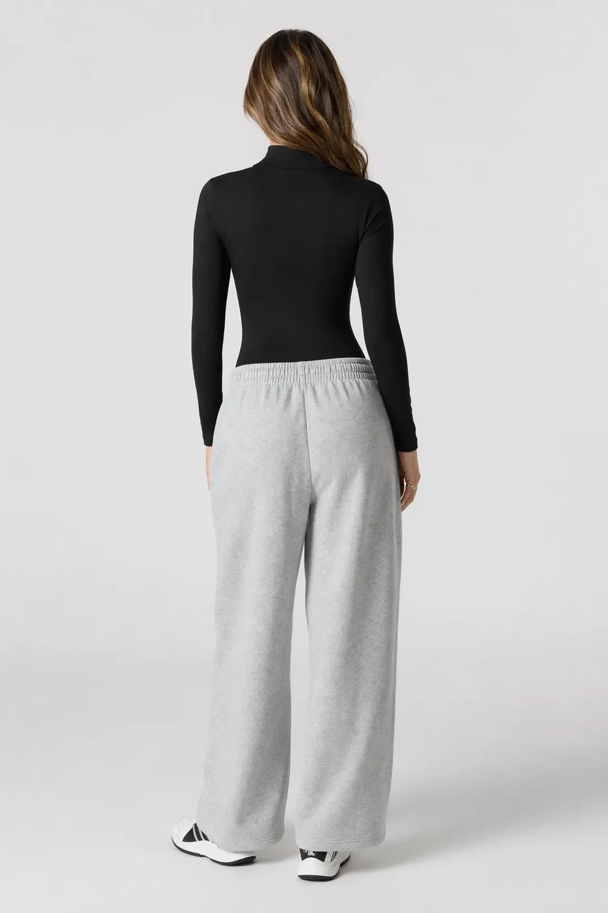 Alt View 2. Contour Half Zip Long Sleeve Bodysuit - Black