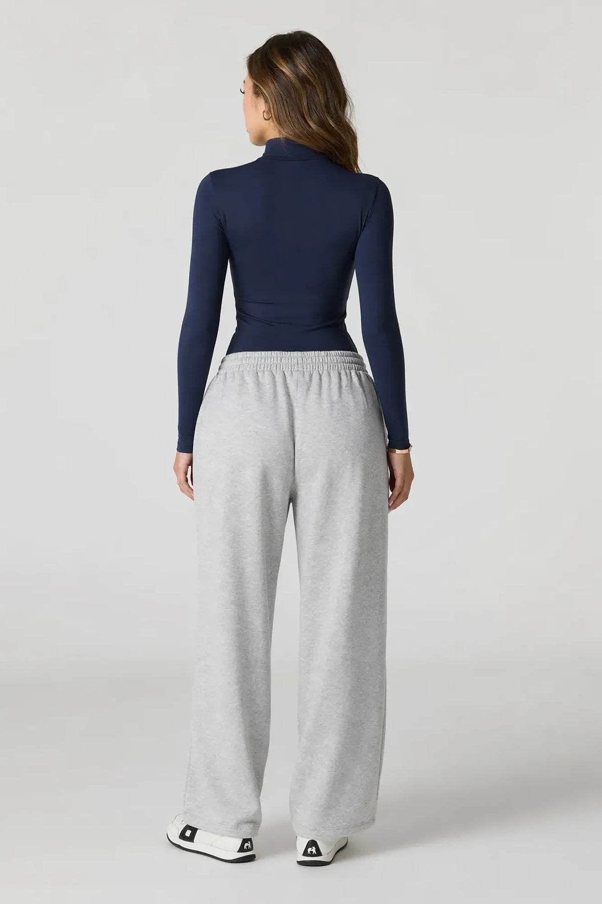Alt View 2. Contour Half Zip Long Sleeve Bodysuit - Navy