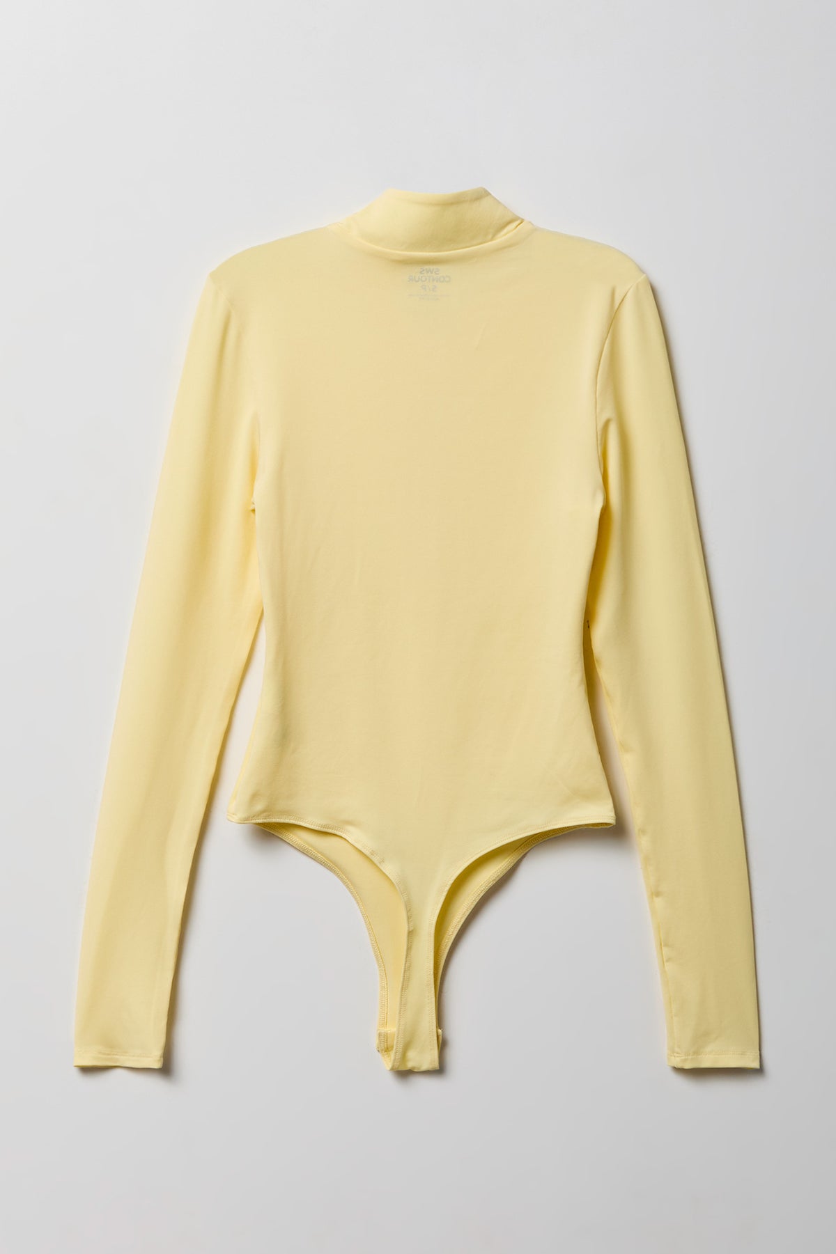 Alt View 5. Contour Half Zip Long Sleeve Bodysuit - Yellow