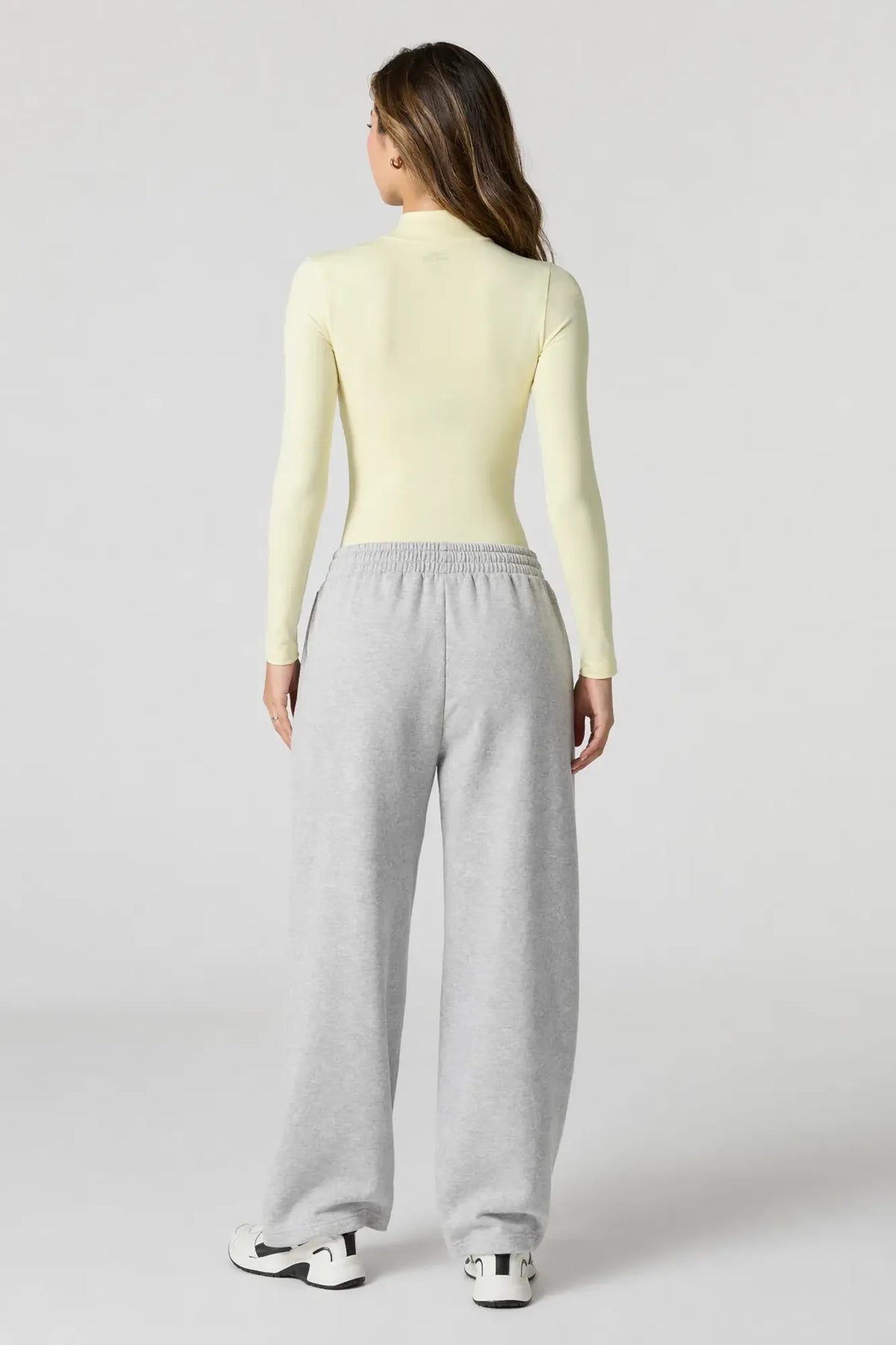 Alt View 2. Contour Half Zip Long Sleeve Bodysuit - Yellow