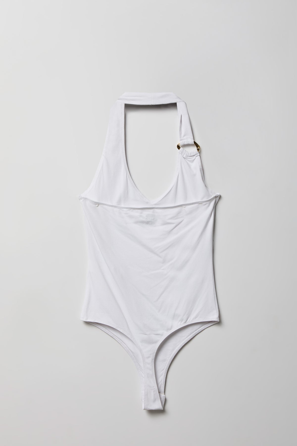 Alt View 6. Contour Halter Bodysuit - White
