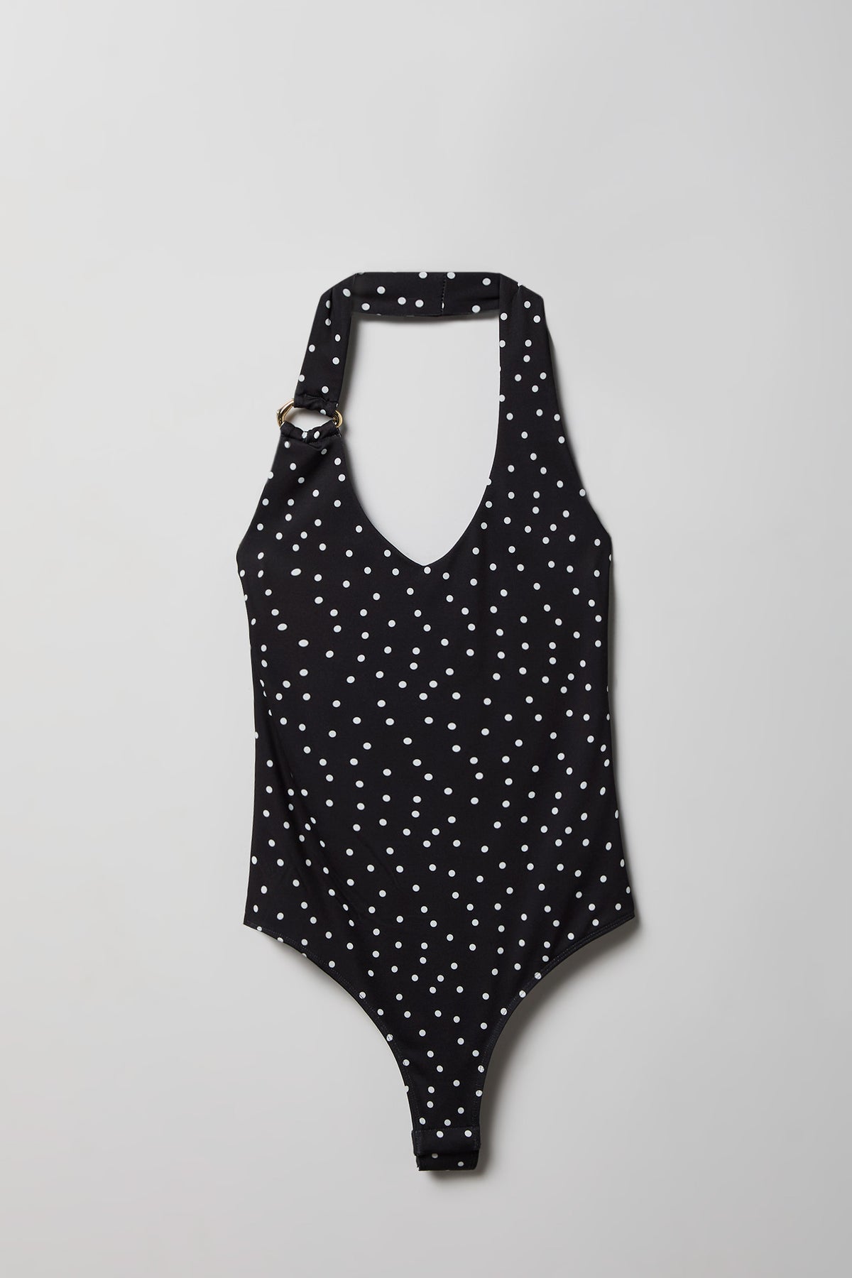 Alt View 5. Contour Halter Bodysuit - Black