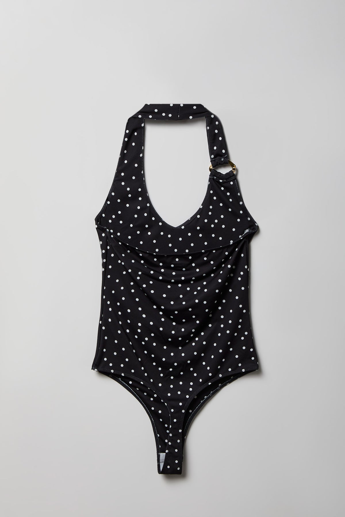 Alt View 6. Contour Halter Bodysuit - Black