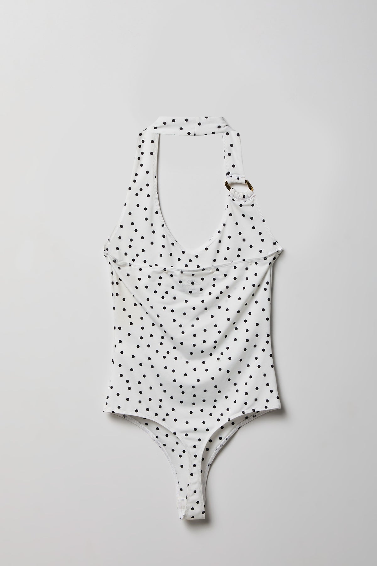 Alt View 6. Contour Halter Bodysuit - Off White