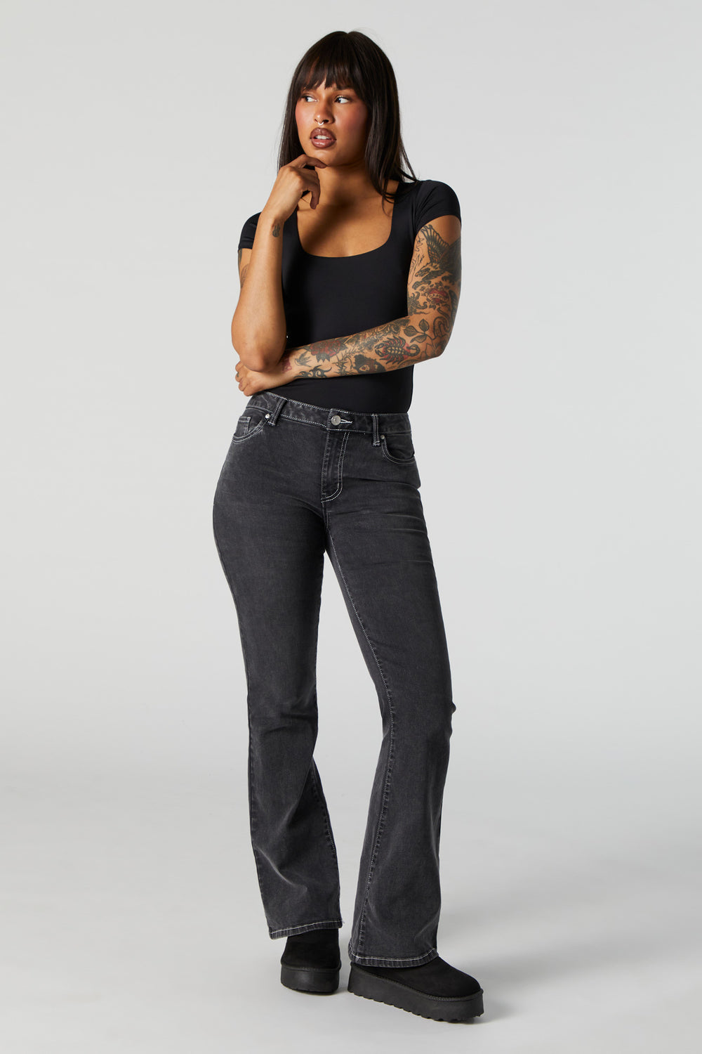 Contour Square Neck Short Sleeve Bodysuit Contour Square Neck Short Sleeve Bodysuit 8