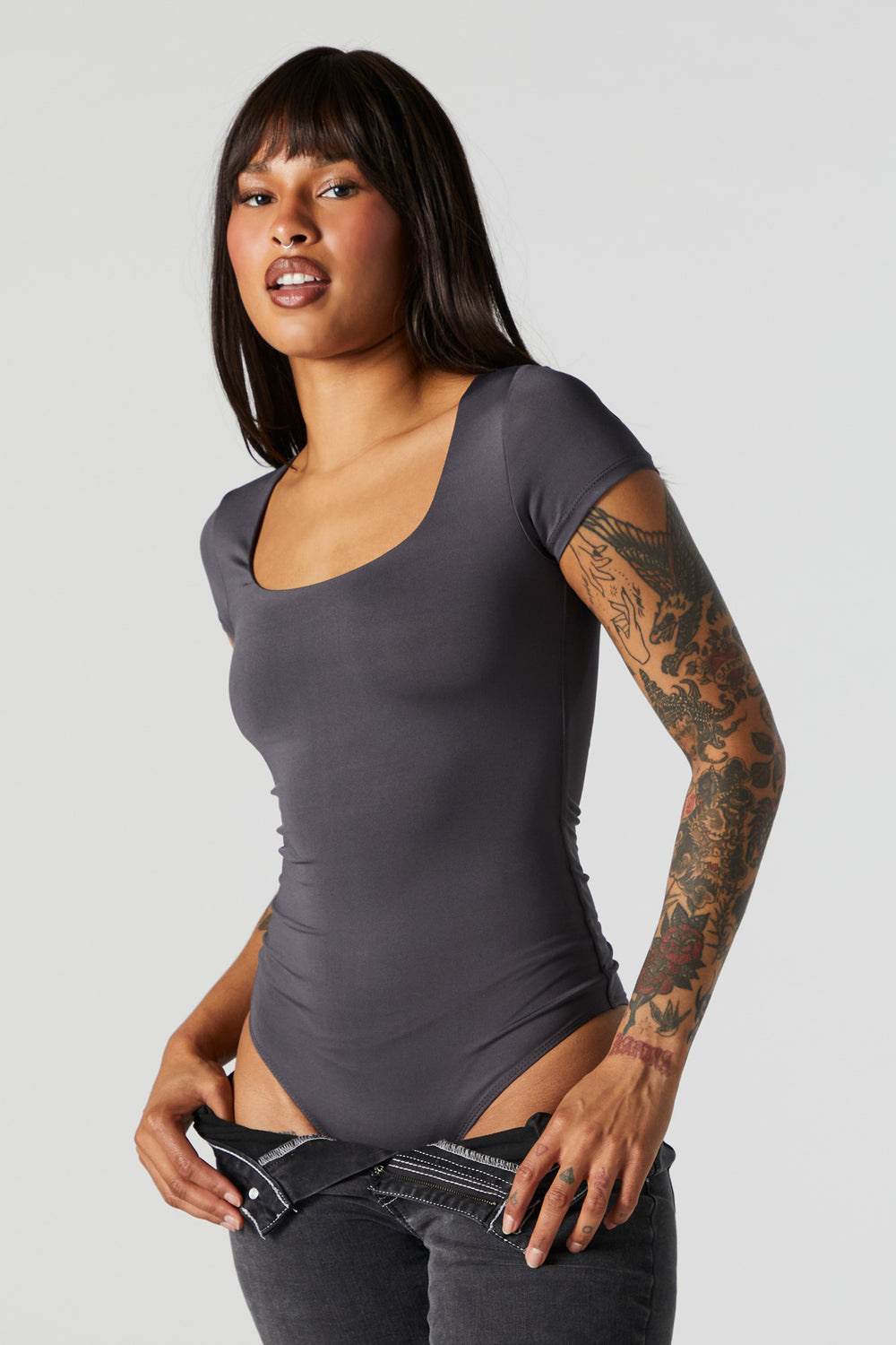 Contour Square Neck Short Sleeve Bodysuit Contour Square Neck Short Sleeve Bodysuit 10