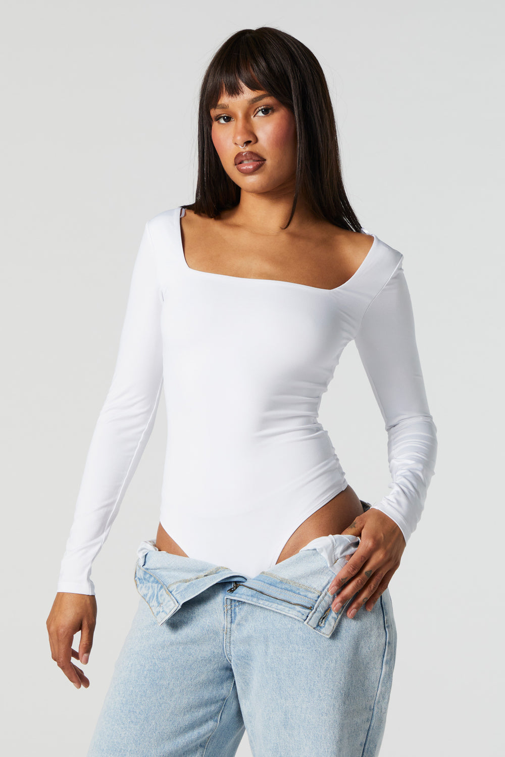 Contour Square Neck Long Sleeve Bodysuit Contour Square Neck Long Sleeve Bodysuit 10