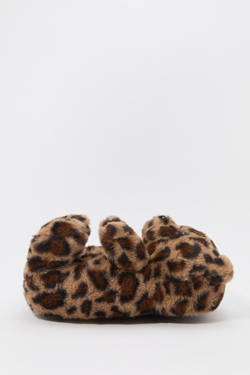 Faux Fur 3D Bear Slippers