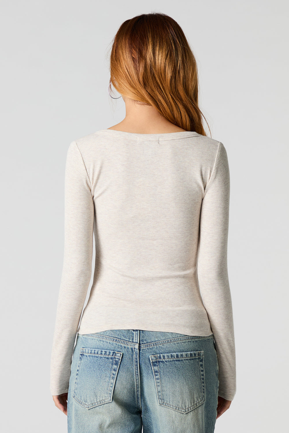 Ribbed Henley Long Sleeve Top Ribbed Henley Long Sleeve Top 11