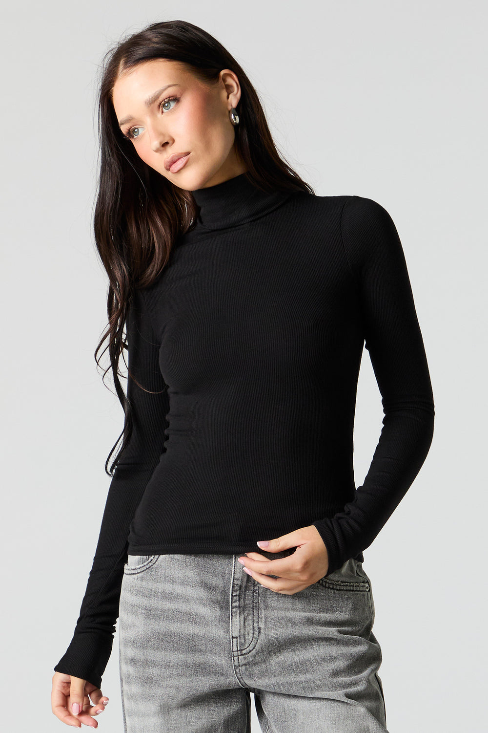 Ribbed Turtleneck Long Sleeve Top Ribbed Turtleneck Long Sleeve Top 4