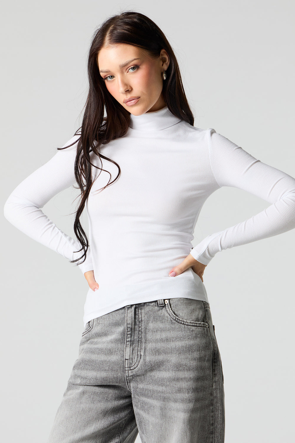 Ribbed Turtleneck Long Sleeve Top Ribbed Turtleneck Long Sleeve Top 7