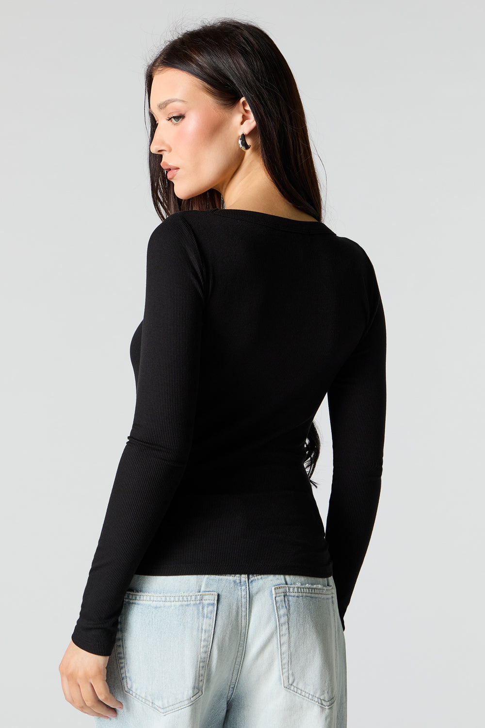 Ribbed Scoop Neck Long Sleeve Top Ribbed Scoop Neck Long Sleeve Top 5