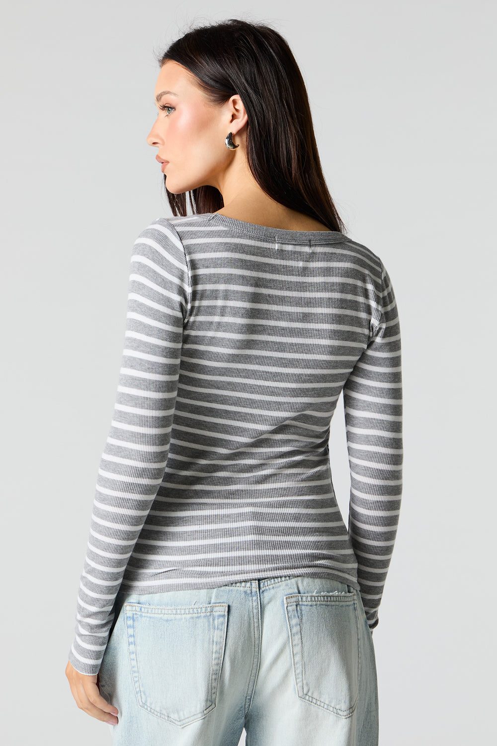 Ribbed Scoop Neck Long Sleeve Top Ribbed Scoop Neck Long Sleeve Top 2